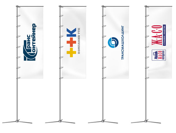 Флаги, разработанные и выпущенные к празднованию Дня железнодорожника 2008 для компаний «ТрансКонтейнер» и «ТТК» («ТрансТелеКом»), а также для предприятия «Трансмашхолдинг» и страхового общества «ЖАСО»