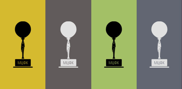 Дополнительные цветовые решения, применяемые для размещения логотипа компании «Музейный Центр Факсимильных Копий» в различных рекламных и презентационных материалах, имеют приглушенные цвета, а сам логотип окрашивается в черный либо светло-серый цвета