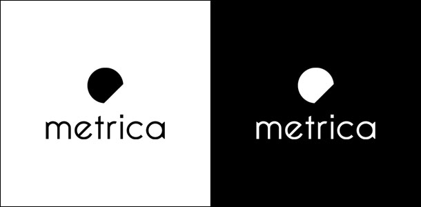 Использование логотипа группы компаний «Метрика» при монохромной печати