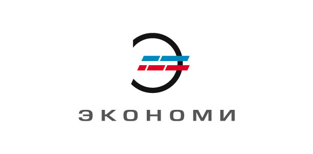 Логотип компании «Экономи» состоит из фирменного знака и подписи; основное, вертикальное, начертание логотипа выглядит следующим образом