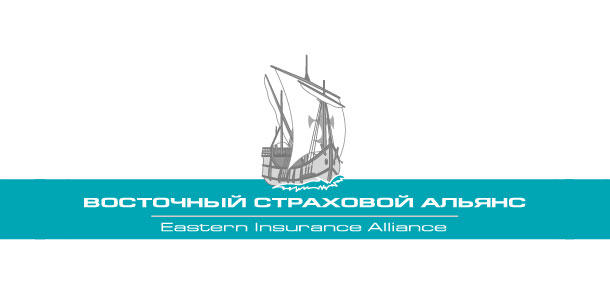 Версия логотипа компании «Восточный Страховой Альянс» с плашкой