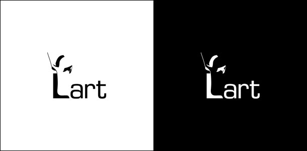 Использование логотипа компании L'art при монохромной (черно-белой) печати и отправке факсов