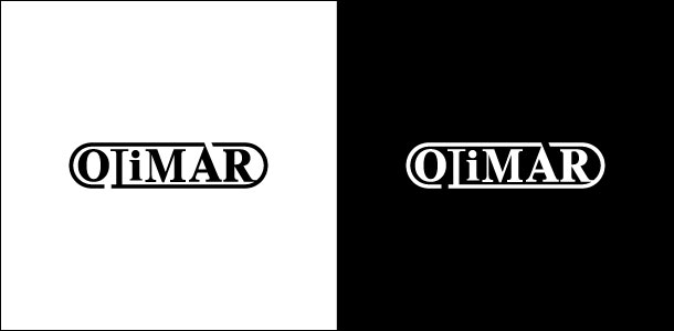 Использование логотипа компании «Олимар» в случаях невозможности применения его цветных версий – например, при монохромной (черно-белой) печати или отправке факсов