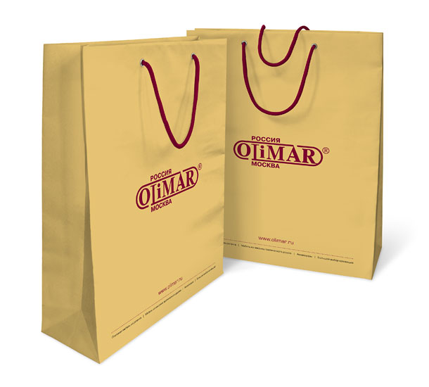 Фирменные бумажные пакеты компании «Олимар»