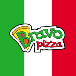 Логотип и фирменный стиль ресторанов итальянской кухни «Браво Пицца»
